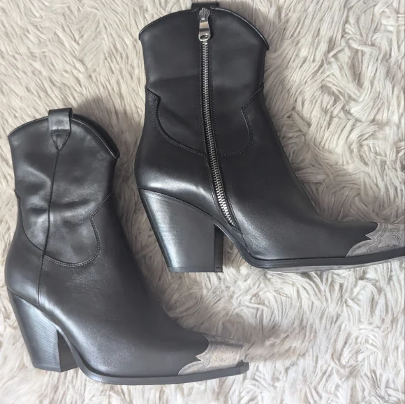 NWOT Free People Brayden Boots in Black Leather - Picture 7 of 14